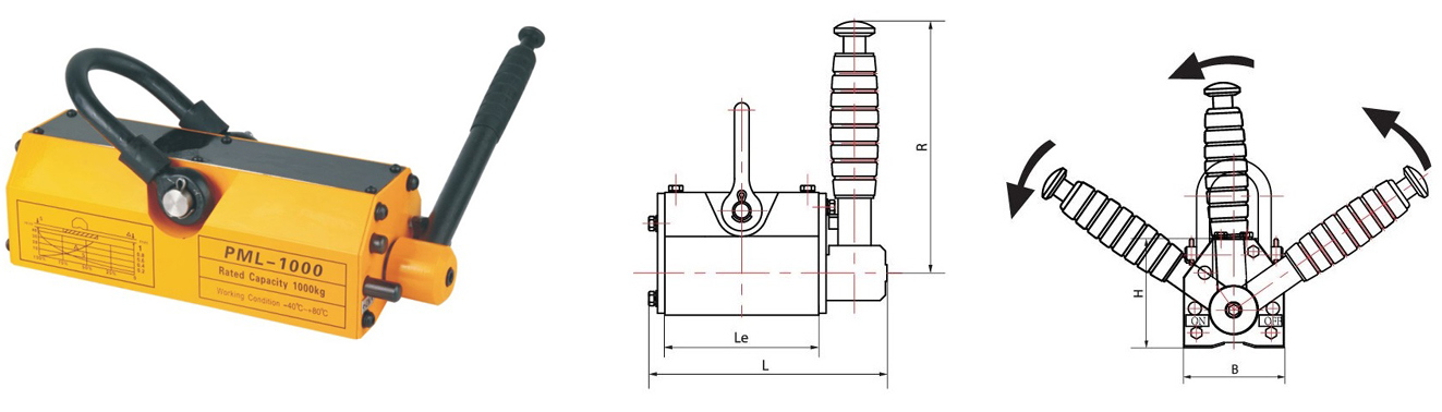 Permanent magnetic lifters_PML_A series drawing