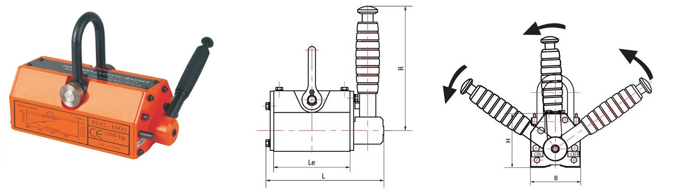 Permanent magnetic lifters_PML_B series drawing