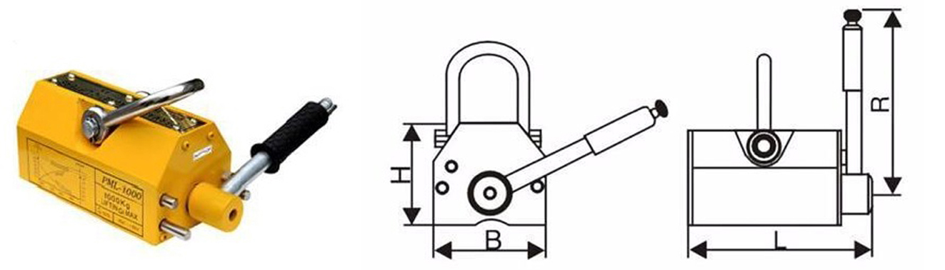 Permanent magnetic lifters_PML_C series drawing